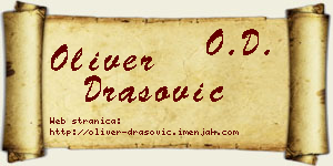 Oliver Drašović vizit kartica